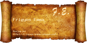 Frigyes Emma névjegykártya